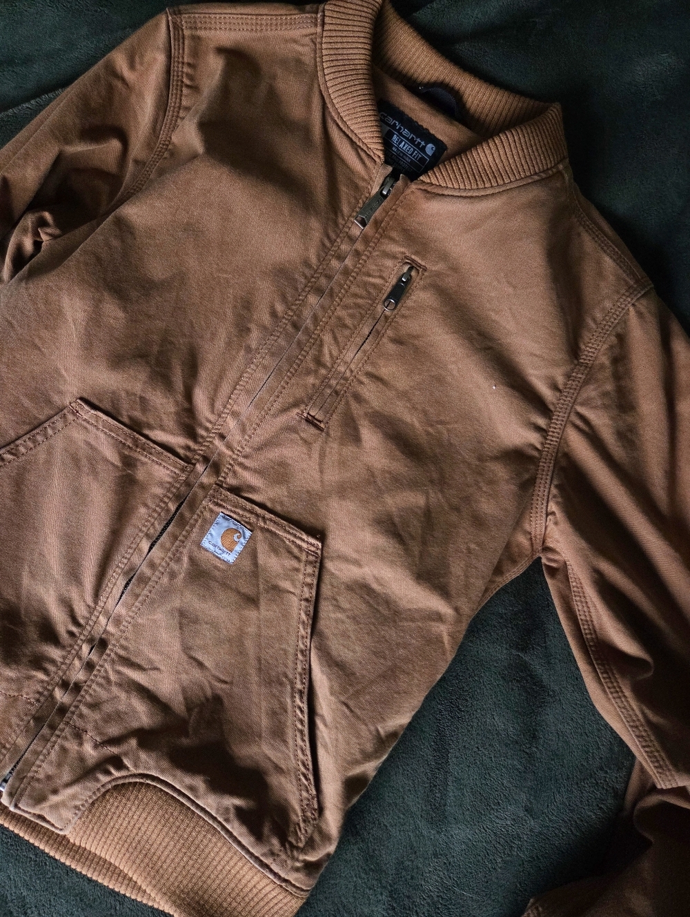 Carhartt Brown Duck Canvas Zip Jacket